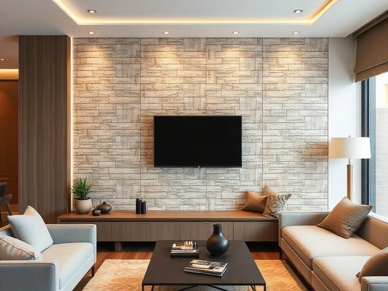 Accent wall tile installation with TileHolder