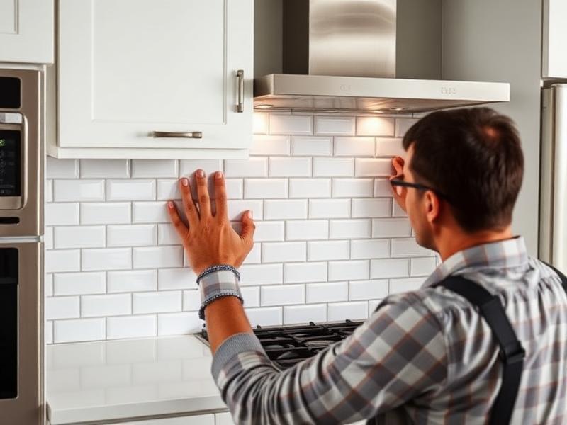 Kitchen backsplash tile installation with TileHolder